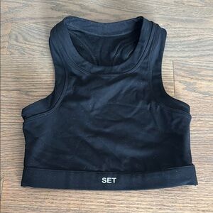 SET ACTIVE Black Sports Bra